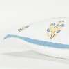 18"x18" Vintage Square Throw Pillow Cover White - Rizzy Home: Cotton, Botanical Motif, Embroidery - 4 of 4