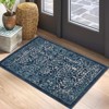 Vintage 2x3 Area Rug, Retro Floral Oriental Medallion Doormat, Small Traditional Indoor Floor Mat for Entrance, Living Room, Bedroom, Kitchen – Navy - 3 of 4