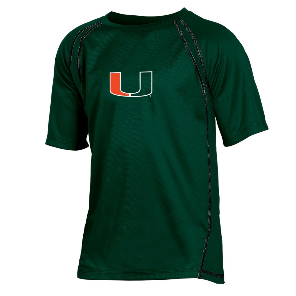 Miami Hurricanes Boys' Impact Poly Performance T-Shirt S, Multicolored