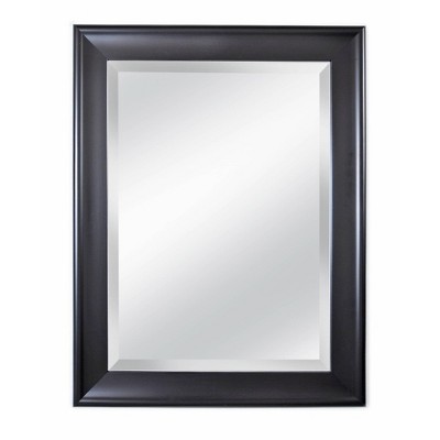 21" x 27" Concept 2.5" Wide Black Framed Beveled Glass Wall Mirror - Alpine Art and Mirror