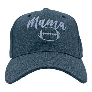 Mama Football Hat Funny Cute Pee Wee League Mom Cap - Crazy Dog Black Standard - 1 of 4