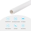 Unique Bargains Water Plumb Crafts Cable Sleeve Rigid Round Pipe 14" ID 0.63" x OD 0.79" White - 3 of 4