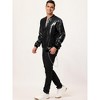 INSPIRE CHIC Men's Party Disco Club Sequins Bomber Jacket - 4 of 4