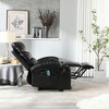 Large Power Lift Recliner Chair for Elderly, Massage & Heat, Remote Control, Side Pockets, Cup Holders, PU Leather - 4 of 4