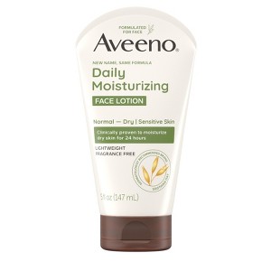 Aveeno Daily Moisturizing Prebiotic Oat Face Cream for Dry Skin - Fragrance Free - 5 oz - 1 of 4