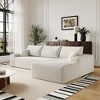 107" Cloud Plush Corduroy Modular L-Shaped Sectional Sofa with Right Chaise, Floor Design, No Assembly - 2 of 4