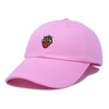 Dalix Strawberry Embroidered Cap Cotton Baseball Summer Cool Dad Hat Womens - 4 of 4