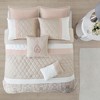 NicBex 8 Pcs Transitional Comforter Set Bedding Set with Embroidery Quilted and Damask Print Detailing Quilt Set, Machine Washable - 2 of 4