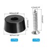 Unique Bargains Rubber Non Slip Shock Absorption Durable Furniture Pads Black - 2 of 4