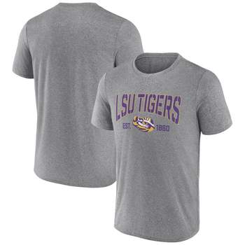 NCAA LSU Tigers Men's Heather Poly T-Shirt