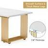 Lirago 70" Modern Office Desk Rustic Design Spacious Workstation Durable Scratch Resistant Waterproof Desktop Home Office Study Computer Desk White - 4 of 4