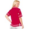 LA LEELA Women's Casual Hawaiian Blouse Shirt Solid Blouses Short Sleeve Dress Tops Tee Button Down Shirts for Women - 2 of 3