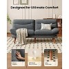 Futon Sofa Bed, Vintage Couch with 5-position Adjustable Backrest & Armrests, Futon Corduroy Couch for Efficient Home, Living Room or Office, Grey - 3 of 4