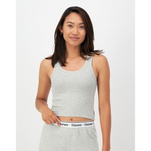Hanes Originals Comfywear Women's Rib Crop Tank - 1 of 4