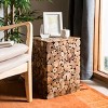 Jefferson Stool Accent Table - Light Oak/Black - Safavieh. - 2 of 4