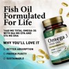 Omega 3 Fish Oil Softgels Extra Strength 2400mg EPA & DHA Heart & Brain Health - 60 Softgels;120 Softgels - 3 of 4