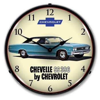 Collectable Sign & Clock | 1967 Chevelle SS 396 LED Wall Clock Retro/Vintage, Lighted