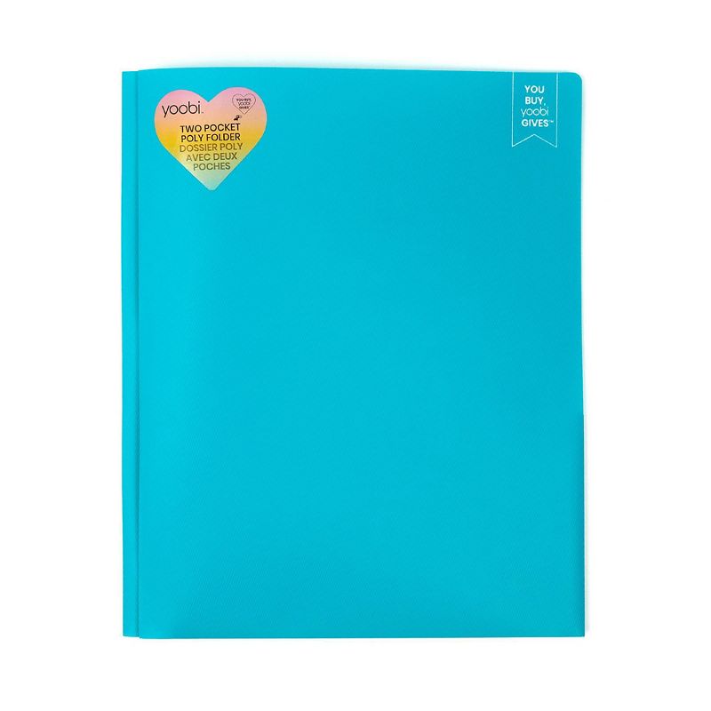 2 Pocket Plastic Folder with Prong Fasteners - Yoobi™, 1 of 10