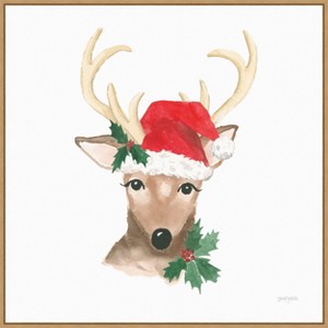 Amanti Art Critter Greetings VIII by Jenaya Jackson Canvas Wall Art Print Framed 30-in. x 30-in. - 1 of 4