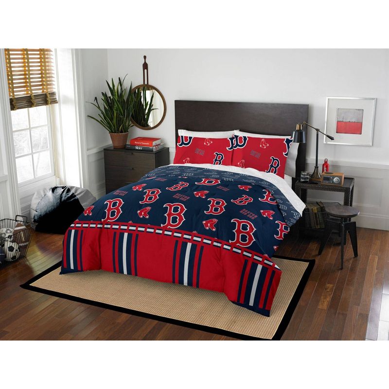 MLB Boston Red Sox Rotary Bed Set, 1 of 4