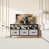 homfan TV Stand & Dresser with Storage - 3-drawer Entertainment Center for Living Room, Black - Fits 32 to 55-inch TVs & Media - 2 of 4