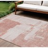 Blush Mauve And Ivory Abstract Washable Indoor Outdoor Area Rug - 2 of 4
