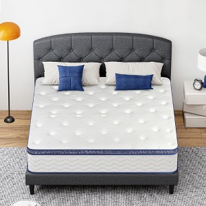 CSBDHOME 12 Inch Medium Firm Hybrid Mattress for Pressure Relief, Strong Edge Support, Wavy Pattern - 1 of 4