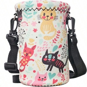 BABYYER Neoprene Water Bottle Carrier Bag with Adjustable Shoulder Strap,Insulated Water Bottle Cover - 1 of 4