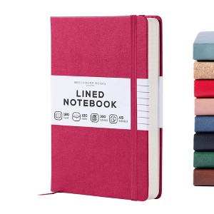Lined Journal Notebook, A5 8.3 x 5.8 inch 160 Lined Pages, Hardcover Leather Writing Journals for Women, Men, 120 GSM Thick Paper, Gifts Box Included - 1 of 4