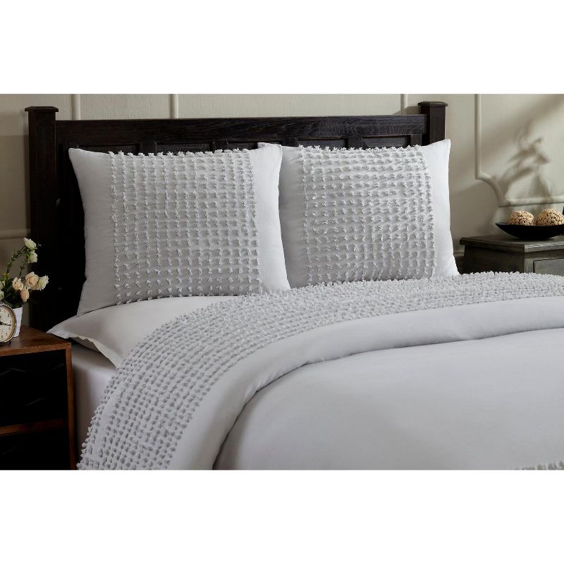 Twin Olivia Comforter 100% Cotton Tufted Chenille Comforter Set Gray - Better Trends, 3 of 7