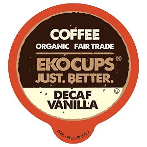 EkoCups Decaf Vanilla Flavored Premium Organic Coffee Pods - 1 of 4