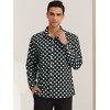 Lars Amadeus Men's Button Down Long Sleeves Casual Polka Dots Print Shirts - 2 of 4