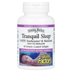 Natural Factors Stress-Relax, Tranquil Sleep, 45 Enteric Coated Softgels - 1 of 3