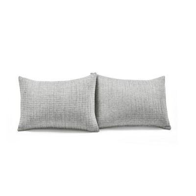 Light Gray and Off-White Cotton Reversible Full Quilt Set