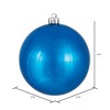 Vickerman Blue Ball Ornament - 2 of 4