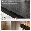 Homhougo 70.8 Inch Long Dining Table for 6 People, Large Rectangle Kitchen Table with Sturdy Metal Legs Black - 4 of 4