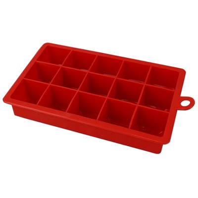 Home Basics Silicone Ice Cube Tray Red