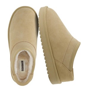 CUSHIONAIRE Hilo-3 Cozy Suede Womens Slippers, Soft Faux Fur Lined Slip On House Shoes for Women with Cushioned Memory Foam - 1 of 4