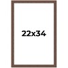 PosterPalooza | 22x34 Wide Barnwood Picture Frame, UV Acrylic, 6 Finishes - Grey, Brown, White, and Black - 2 of 4