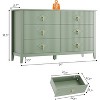 Bedroom Dressing Table with 6 Drawers, 54" Wide Modern Chest of Drawers with Metal Handles, Wooden Storage Cabinet for Bedroom, Living Room, Hallway - 2 of 4