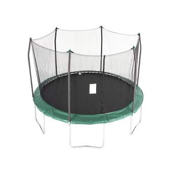 Skywalker Trampolines 12 Foot UV Protected Weather Resistant Round Outdoor Backyard Trampoline with 360 Degree Safety Enclosure Net Ages 6 & Up, Green