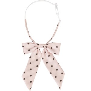 Elerevyo Women's Polka Dots Adjustable Neckwear Pre-tied Ribbon Bow Ties - 1 of 4