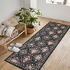 Modern Area Rug Elegant Floral Durable Stain-Resistant Fabric Washable Waterproof Perfect Rug for Living Room Bedroom - 2 of 4