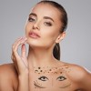 Unique Bargains Waterproof Butterfly Stars Pattern Face Fake Tattoos Gold Tone 3 Pcs - 2 of 4