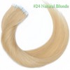 Jessie's Wig 16-26 Inch Tape In Hair Extensions 50g For Women Thin Hair Straight #24 Natural Blonde 20 Pcs/Pack - 2 of 4