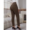 INSPIRE CHIC Women's Maternity Pants for Work Over the Belly High Waisted Office Pregnancy Trousers with Pockets - 4 of 4