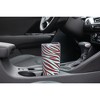 Elanze Designs 20 oz Stainless Steel On the Go Insulated Travel Tumbler With Push Top Lid, Berry Red Zebra Print Sky Blue - 3 of 4