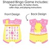 Big Dot of Happiness Pink Ducky Duck - Picture Bingo Cards and Markers - Baby Shower Shaped Bingo Game - Set of 18 - 3 of 4