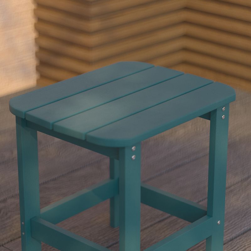 Merrick Lane Poly Resin Indoor/Outdoor All-Weather Adirondack Side Table, 6 of 21
