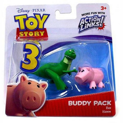 Pixar Toy Story 3 Action Links Mini Figure Buddy 2Pack Trixie Rex Disney